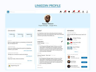 LinkedIn Profile Redesign