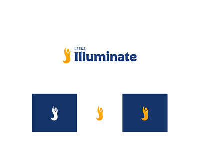 Leeds Illuminate Logo Concept branding education iconography impact fund logo typography