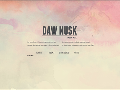 Daw Nusk ambient css design html music web