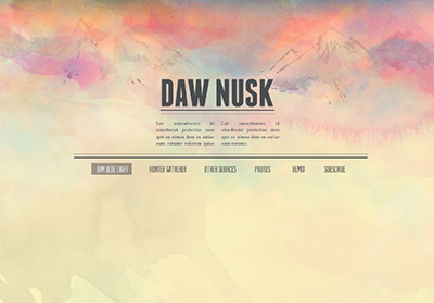 Daw Nusk Tweek ambient css design html music typography watercolor web