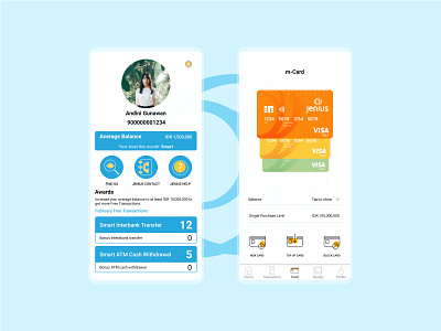 Redesign Jenius App app bank branding card challenge design jenius profile ui ux