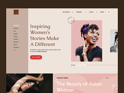 Story Every Woman Website by Angga Maulana on Dribbble