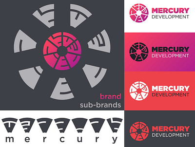 Mercury Development Logo branding earth illustration logo mercury typography vector