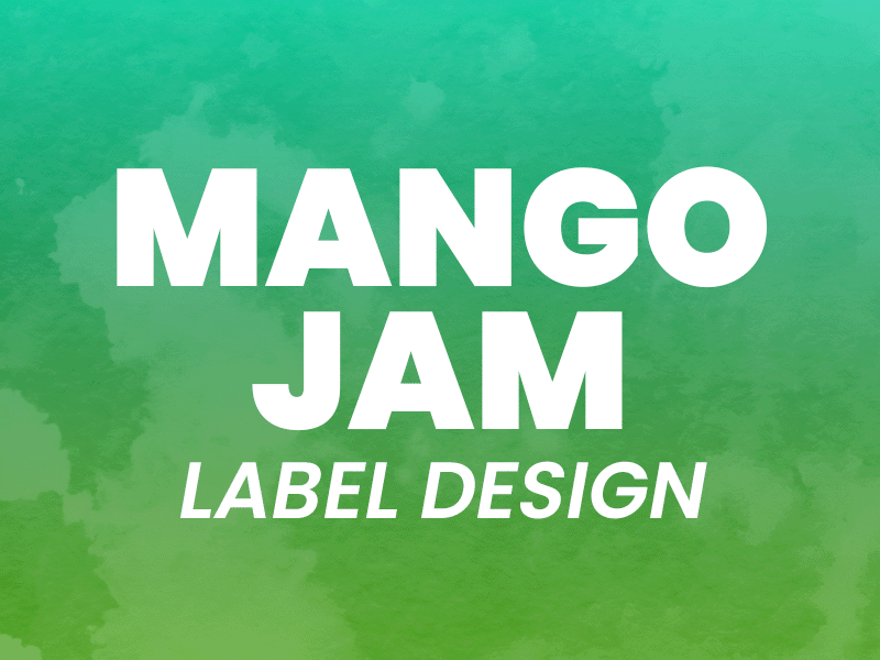 MANGO JAM JAR LABEL DESIGN bottle branding graphic art graphic design honey jam jam label jar label minimal label packaging product product label transparent label unique label