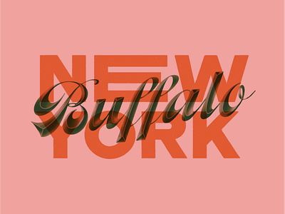Buffalo buffalo buffalo ny hand lettering handlettering illustration new york retro typography vintage