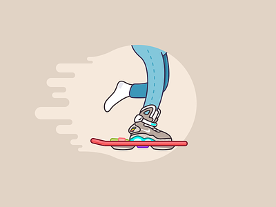 Marty, you lost your freaking shoe... hoverboard illustration mag marty mcfly nike