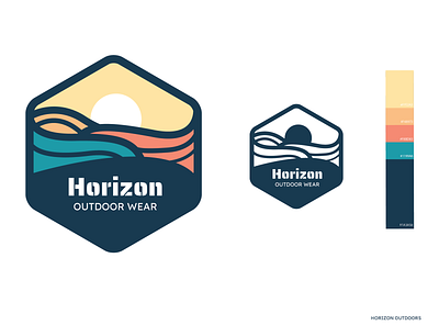 Horizon Outdoors branding design illustration logo vector