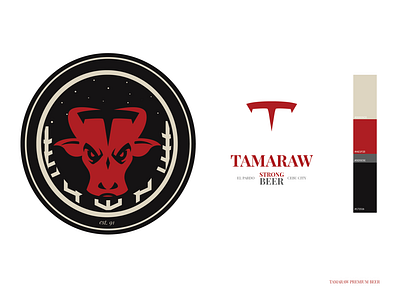 Tamaraw Premium Beer branding design illustration logo logo design vector