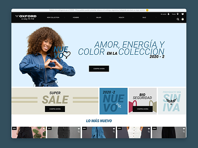 Oxford Jeans / E-commerce Page branding colombia color design system desktop dr xav e commerce identity jeans medellín minimal mobile oxford jeans pma textil ui ui design website xav xav pinzon