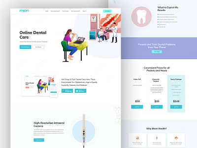 Moon Health Teledentistry Website clinic dental dental website design dentist dentistry medical moon health online dental oral oral care teledentistry