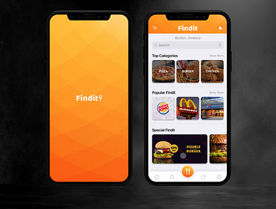 Findit - Find Restaurant app food mobile recipe restaurant ui ux