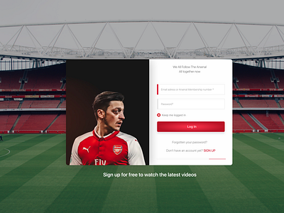 Login Page - Arsenal