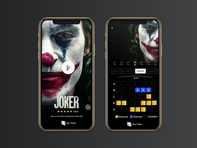 Cinema App app cinema mobile ticket ui ux