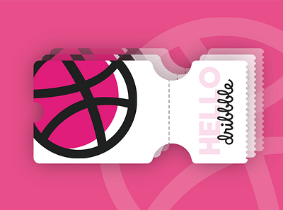 Hello Dribbble! fun hello hello dribbble illustration new pink