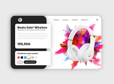 UI Beats product page concept beats beats by dre concept concept design product page ui ui ux ui design uidesign uiux