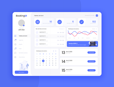 UI Dashboard - Booking management app concept concept design dashboard app dashboard design dashboard ui light purple ui ui ux ui design uidesign uiux