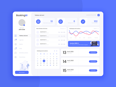 UI Dashboard - Booking management app concept concept design dashboard app dashboard design dashboard ui light purple ui ui ux ui design uidesign uiux