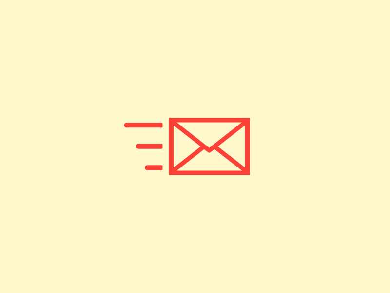 Mail Icon flat icon mail message red simple
