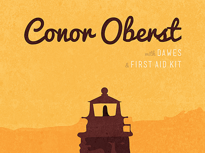 Conor Oberst Show Poster conor oberst dawes first aid kit gig lighthouse music newport poster rhode island typography