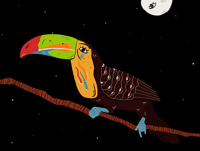 cobird bird design digital digital art drawing graphic illustration wacom