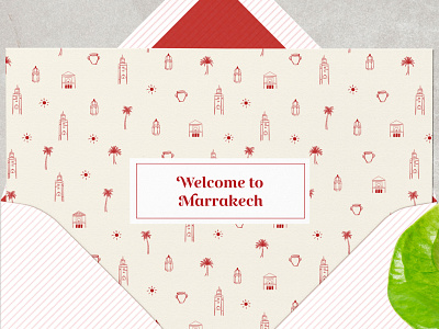 Marrakech Pattern branding card creative design digital art drawing graphic graphicdesign illustration illustrator marrakech morocco pattern pattern design red tiny vector welcome