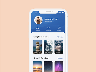 Daily UI 006 - Meditation App User Profile