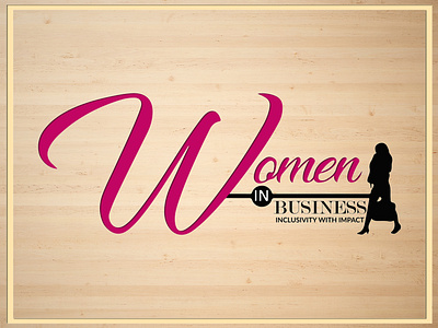 Women in Business Logo 3d branding business corporate design illustration logo typography vector women in business logo women in business logo