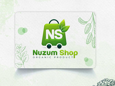 Organic Shop Logo animation branding graphic design logo logo design logo for client motion graphics nuzum shop oganic logo ui
