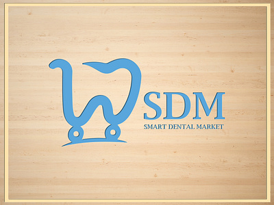 Dental Market Logo 3d branding business corporate dental design logo marketing shop smart vector
