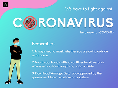 Coronavirus animation design flat illustration ui