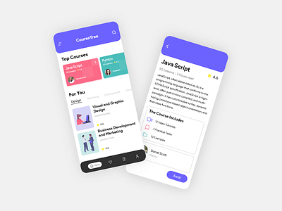 Online Course App design illustration ui