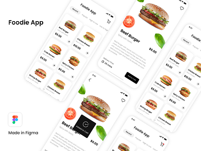 Foodie App animation app design illustration