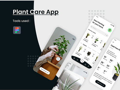 Plant Care App app design icon minimal typography ui ux