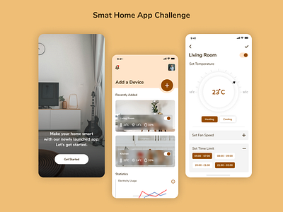 Smart Home App app design minimal ui ux