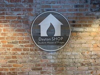 Dayton SHOP Logo circle dayton design flame house logo shape