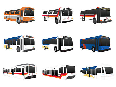 TriMet vehicle illustrations