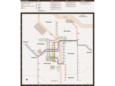 TriMet System Map Reimagining illustration map transit