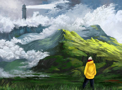 Stormy Day illustration painting photoshop raster