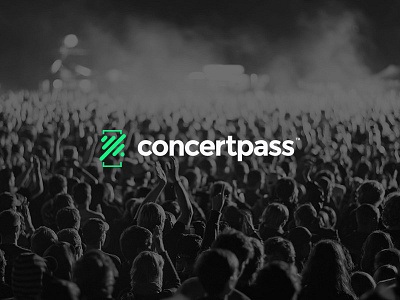Concert Pass Logo bold branding clean concert logo mark minimal music