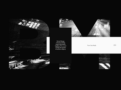 Bonne Marque Portfolio agency black on black bold minimal portfolio website