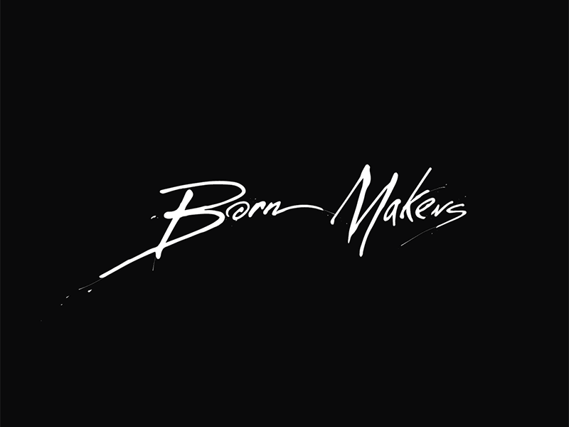 Bonne Marque - Born Makers Animation. animation black and white bold gif graffiti grunge logo minimal reveal signature writing