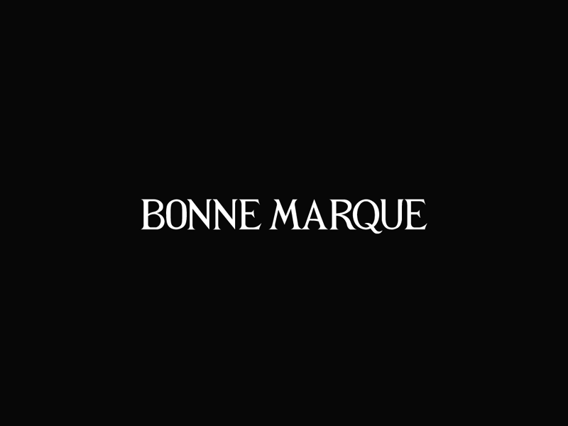 Bonne Marque - Logo Animation. after effects animation black and white bold gif glitch logo logo mark minimal reveal transform
