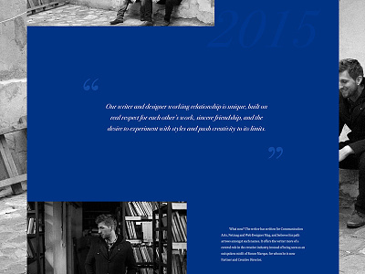 Samuel Burrows Portfolio. awards black and white blue branding parallax portfolio responsive web design website