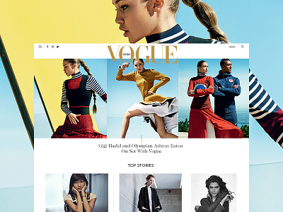 Vogue - Homepage colourful fashion grid homepage photography typography vogue