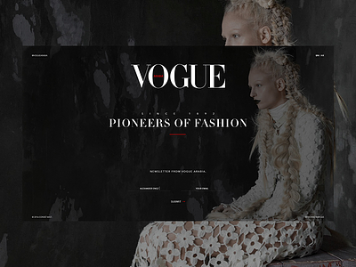 Vogue - Landingpage fashion grid landing page newsletter photography slideshow teaser typography vogue