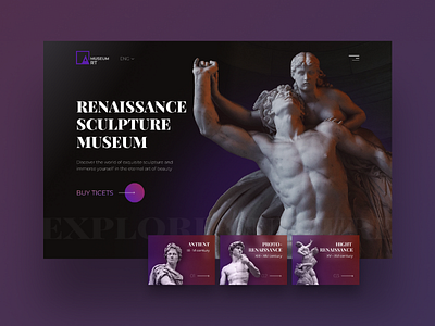 Renaissance sculpture museum | Concept architecture art exhibition inspiration museum sculpture ui webdesign website