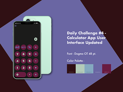 Calculator App UI updated calculator calculator app calculator design calculator ui dailyui design dogma ot ui uidesign user interface design userinterface