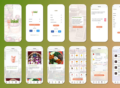 First Project - Farmer's Market App farmers market groceries grocery app ui uidesign user interface design userinterface vector