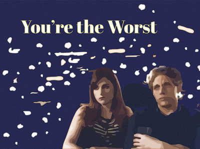 You're the Worst abril fatface adobe illustrator design dribbble dribbbleweeklywarmup dribble favoritetvshow fx graphic design tv tvshow tvshows type typography vector youretheworst