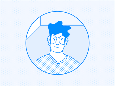 The Customer | BlueLeap blue blueleap brand identity character illustration man uiux
